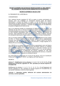 Decreto Supremo Nº 065-2011-PCM