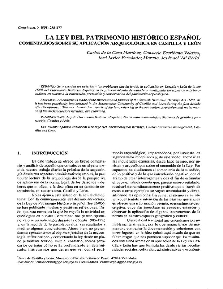 La Ley Del Patrimonio Histórico Español 0387