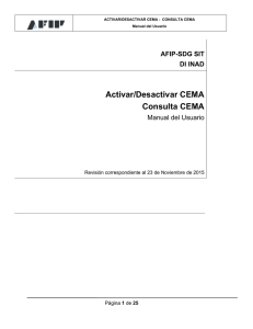 Activar/Desactivar CEMA Consulta CEMA