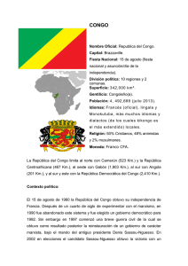 Nombre Oficial: Republica del Congo. Capital: Brazzaville. Fiesta