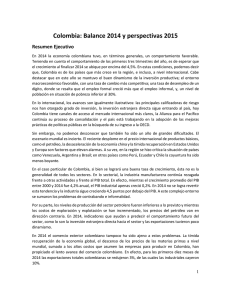 Colombia: Balance 2014 y perspectivas 2015