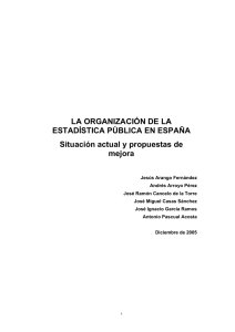 La organización de la estadística pública en España