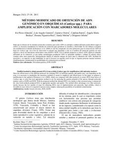 MÉTODO MODIFICADO DE OBTENCIÓN DE ADN GENÓMICO EN