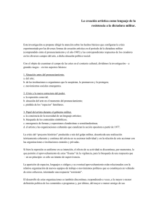 La creación artística como lenguaje de la resistencia a la dictadura