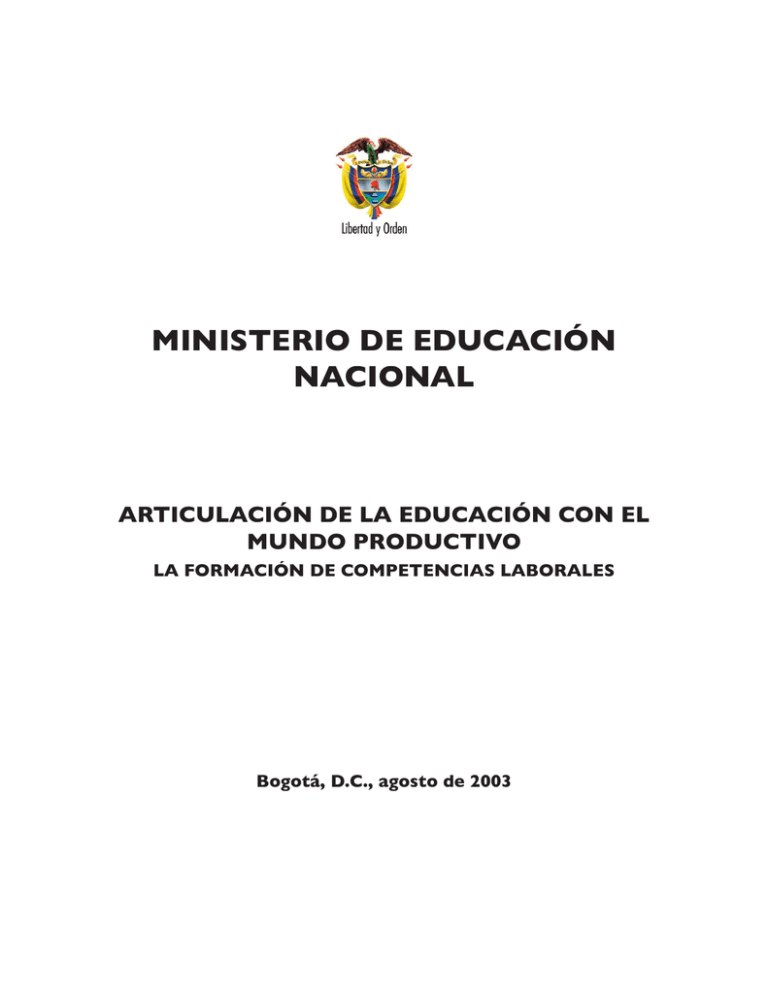 MINISTERIO DE EDUCACIÓN NACIONAL