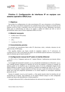 Práctica 2: Configuración de interfaces IP en equipos con sistema
