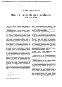 Manejo del paciente con dependencia a la cocaína