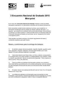 3 Encuentro Nacional de Grabado 2015 Mini-print