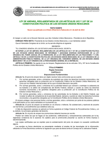 Ley de Amparo, Reglamentaria de los artículos 103 y 107 de la