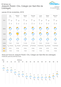 El Tiempo en Joaquim Rubió i Ors, Colegio (en Sant Boi de Llobregat)