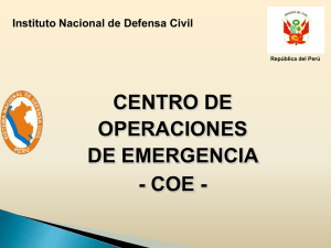 centro de operaciones de emergencia - coe