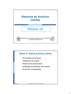 Sistema de Archivos - Departamento de Ciencias e Ingeniería de la