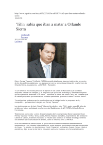 11-03-31 `Tilín` sabía que iban a matar a Orlando Sierra