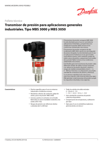 Transmisor de presión para aplicaciones generales industriales
