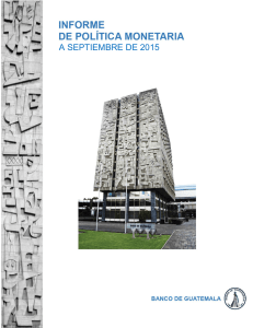 Informe de Política Monetaria a septiembre de 2015