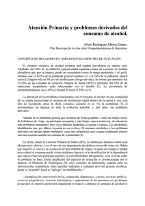 Atención Primaria y problemas derivados del consumo de alcohol