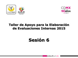 Taller de Apoyo para la Elaboración de Evaluaciones Internas 2015