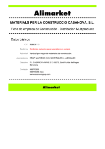 MATERIALS PER LA CONSTRUCCIO CASANOVA, SL