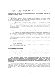 Informe 41/09, de 1 de febrero de 2010. «Calificación de una cesión