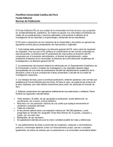 Pontificia Universidad Católica del Perú Fondo Editorial Normas de