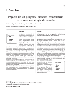 Impacto de un programa didáctico preoperatorio en el niño con