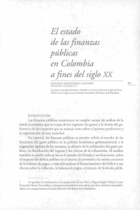 El estado de las finanzas públicas en Colombia afínes del siglo XX