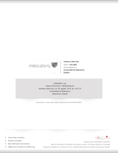 Redalyc.EXILIO POL&Iacute;TICO Y DEMOCRACIA