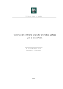 Construcción del Brand Character en medios gráficos y en el