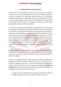 Amortizacion del Fondo de Comercio - Gabinete López