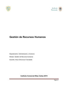 Gestión de Recursos Humanos - Instituto Comercial Blas Cañas