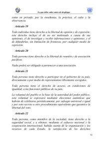 como en privado, por la enseñanza, la práctica, el culto y la