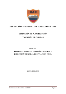 Proyecto fortalecimiento - Dirección General de Aviación Civil