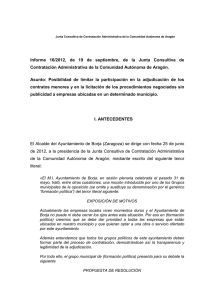 Informe 16/2012 - Gobierno de Aragón