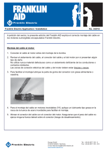Montaje del cable en los motores sumergibles encapsulados