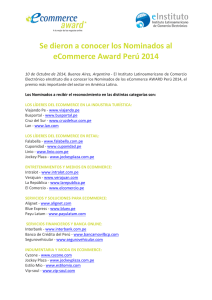 Se dieron a conocer los Nominados al eCommerce Award Perú 2014