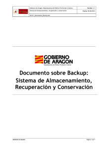 Documento sobre Backup: Sistema de Almacenamiento