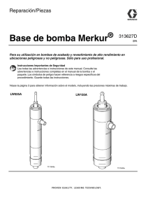 313627D, Merkur Displacement Pump, Repair/Parts, Spanish