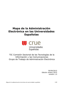 Mapa de la Administración Electrónica de las - Crue-TIC