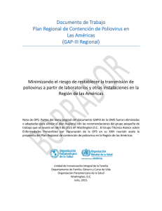 Documento de Trabajo Plan Regional de Contención de Poliovirus