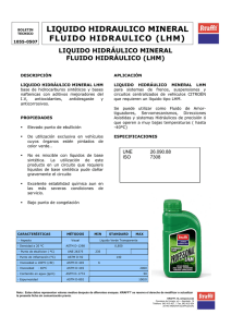 liquido hidraulico mineral fluido hidraulico (lhm)
