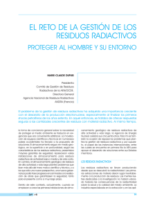 el reto de la gestion de residuos radiactivos proteger al hombre y su