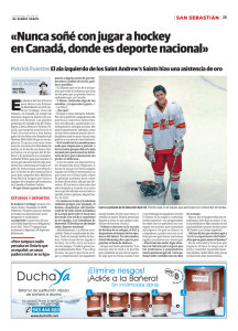 «Nunca soñé con jugar a hockey en Canadá, donde es deporte