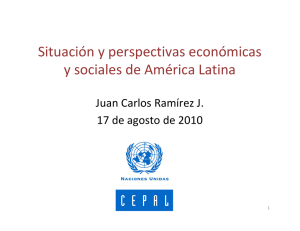 Situación y perspectivas económicas y sociales de América Latina