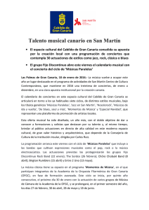 Talento musical canario en San Martín