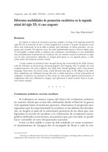 Diferentes modalidades de promoción escultórica en la segunda