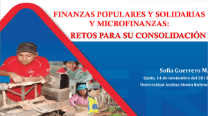 Finanzas populares y solidarias y microfinanzas