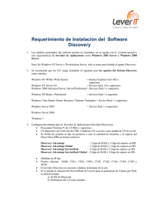 Requerimientos para instalacin del Software Discovery-IT