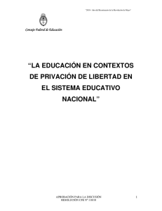 educación en contextos de privación de libertad.