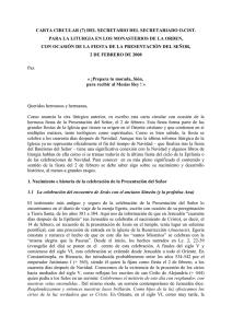 carta circular (7) del secretario del secretariado o.cist. para la liturgia