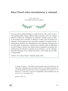 Rosa Chacel: entre circunstancias y voluntad